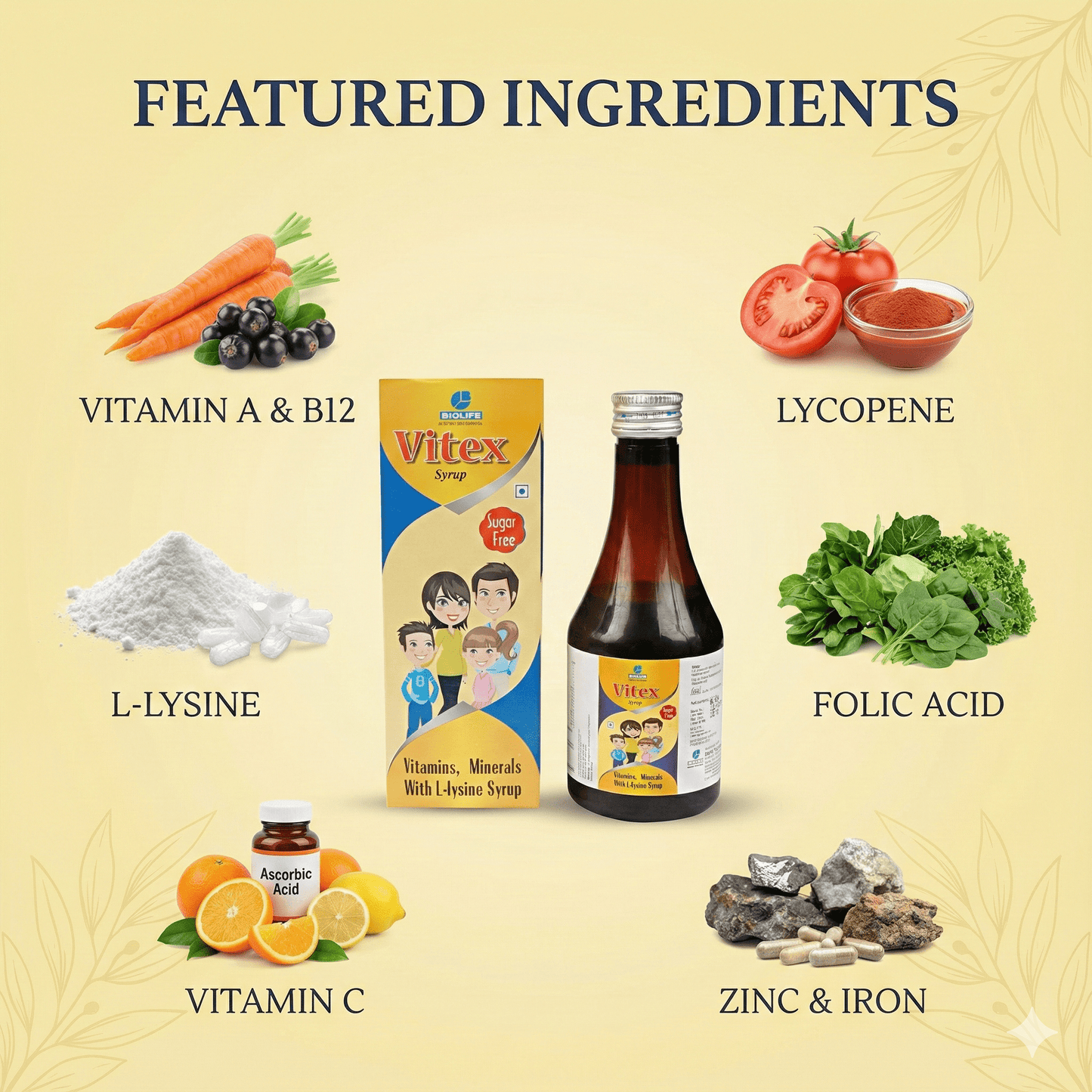 VITEX SYRUP| Minimizes Radicals Damage and Skin Ageing| 200ML