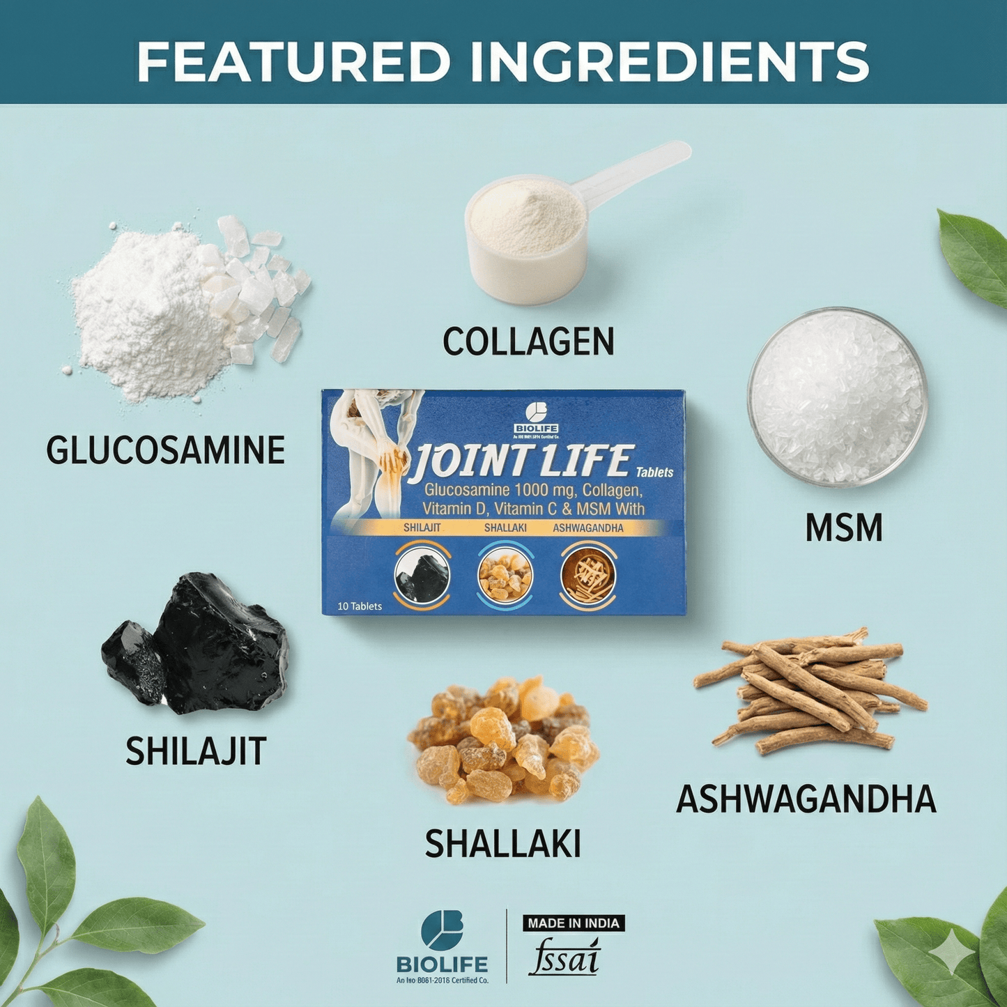 JOINT LIFE TABLET | Support for Joint Health, Flexibility, and Comfort. (1X10X10)