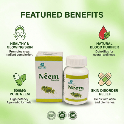 NEEM CAPSULES|  Improve Skin Health and Complexion (1x60)
