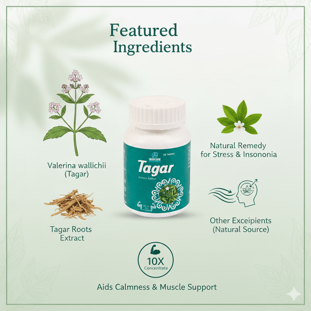 TAGAR EXT. TABLETS| Cure Pain, Increase Appetite, Cure Respiratory System (1x60)