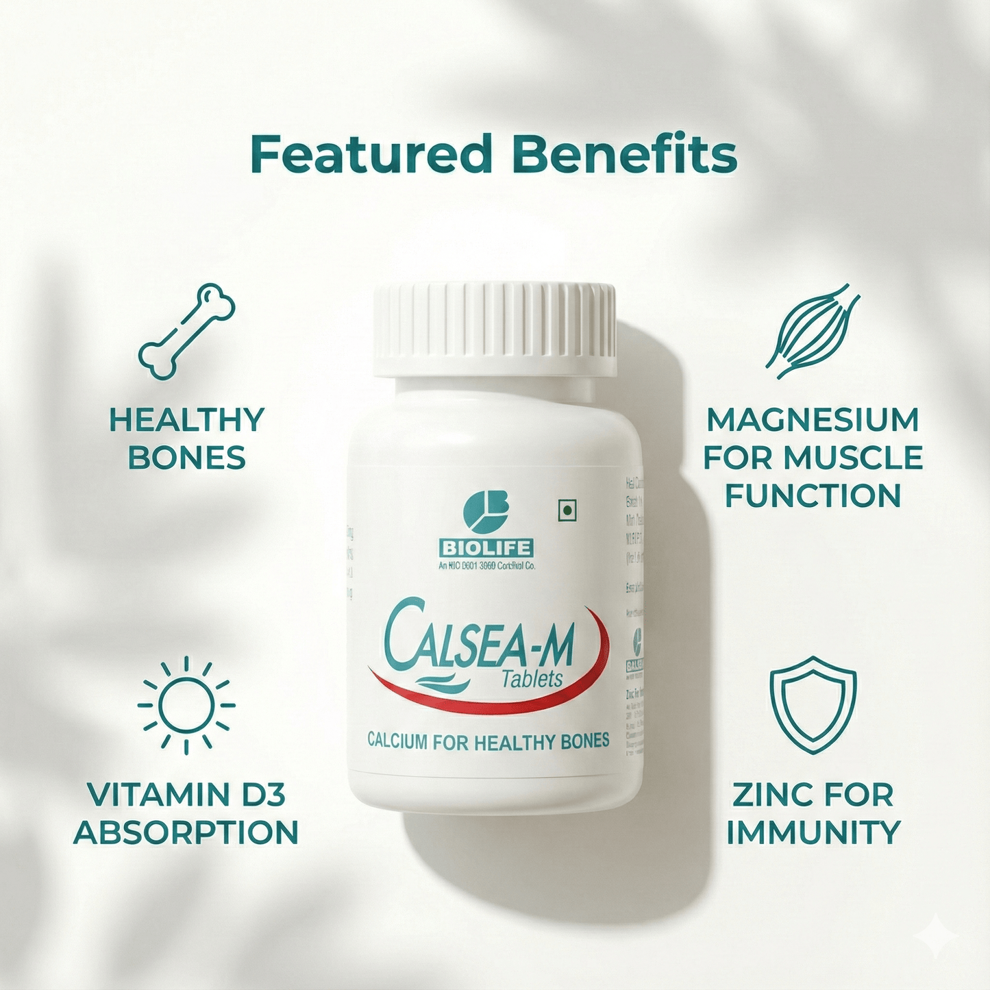 CALSEA-M TABLETS| Support Strong bones & Healthy Muscles| (1x60)