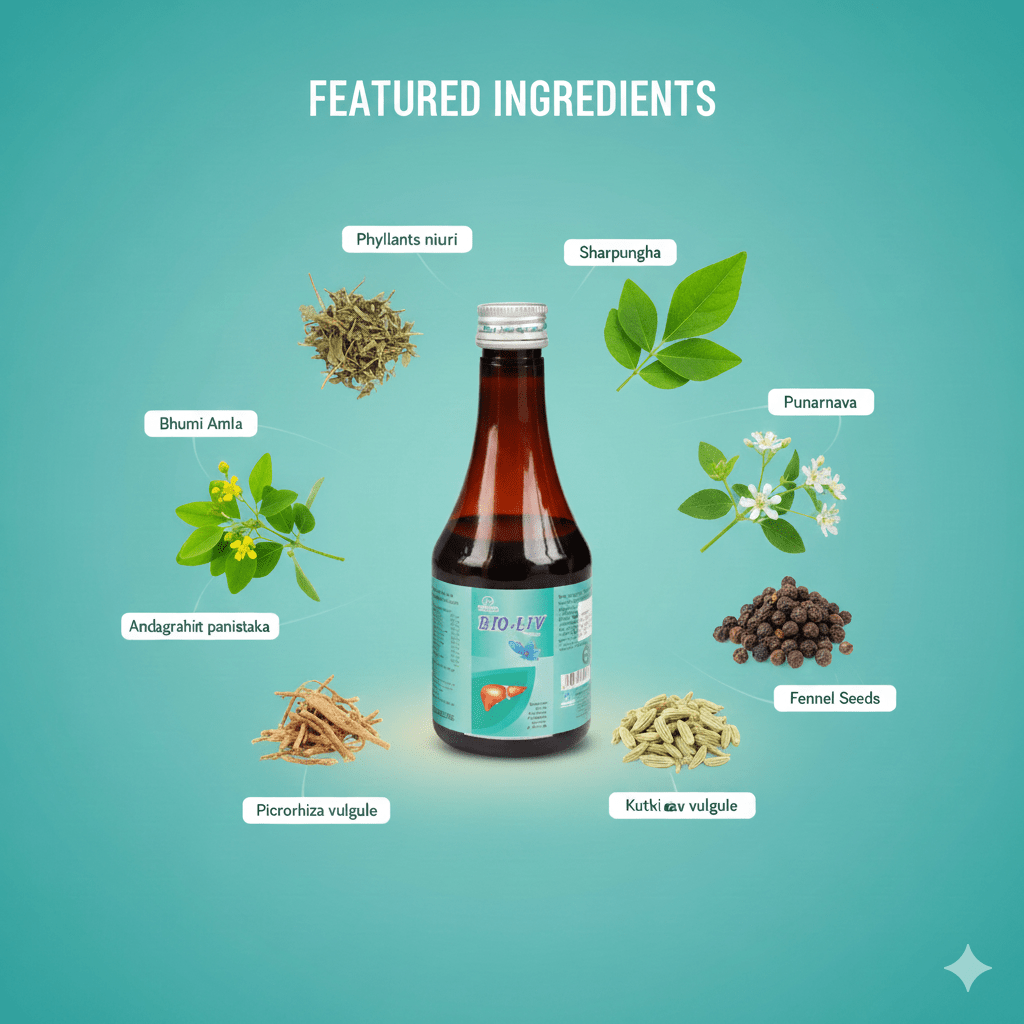 BIO-LIV SYRUP| Improves Efficiency of the Liver, Appetite & Digestion| 100 ML
