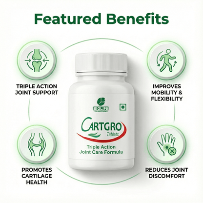 CARTGRO TABLETS| Support Joint Health, Cartilage Integrity & Flexibility (1x60)
