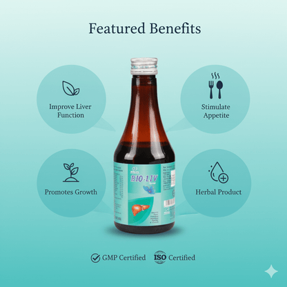 BIO-LIV SYRUP| Improves Efficiency of the Liver, Appetite & Digestion| 100 ML
