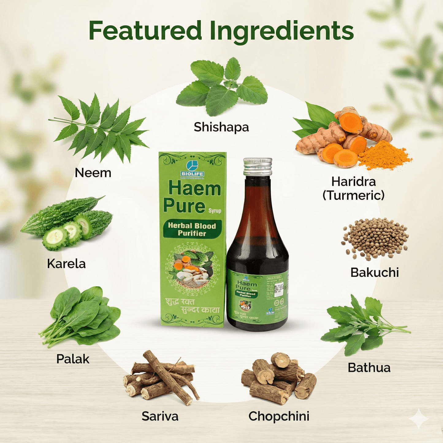 HAEM PURE SYRUP| Herbal Blood Purifier| Clear Skin & Inner Health| 200ML