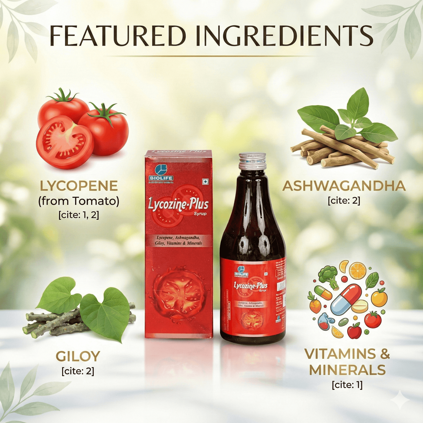LYCOZINE SYRUP| Powerful Antioxidant | Immunity & Vitality Boost| 300ML