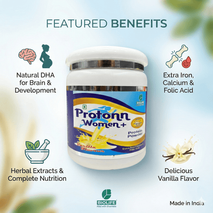 PROTONN WOMEN PROTEIN POWDER| Promotes growth & Nutrition of a body | 200GM