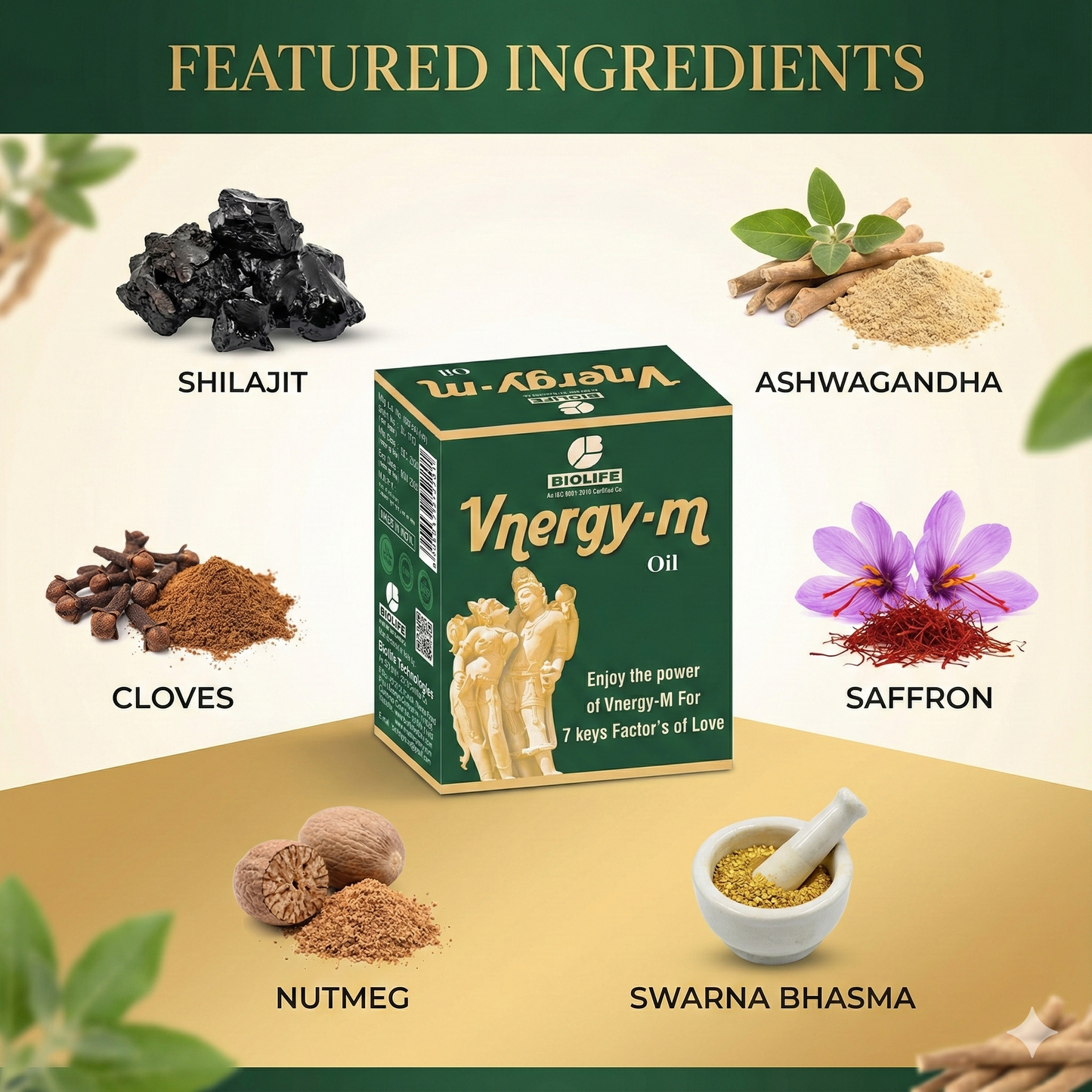 VNERGY-M OIL | Support for intimacy, confidence & conjugal pleasure 15ML