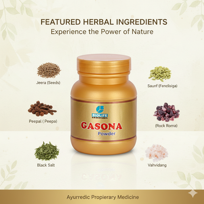 GASONA POWDER |  Instant relief from Gas, Acidity, and other Stomach Disorders 100GM