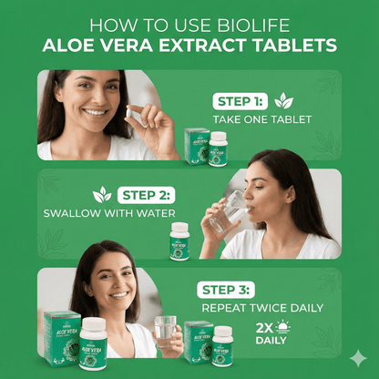 ALOEVERA EXT. TABLETS| Helps in Boosts Immunity, Aids digestive systems| (1x60)