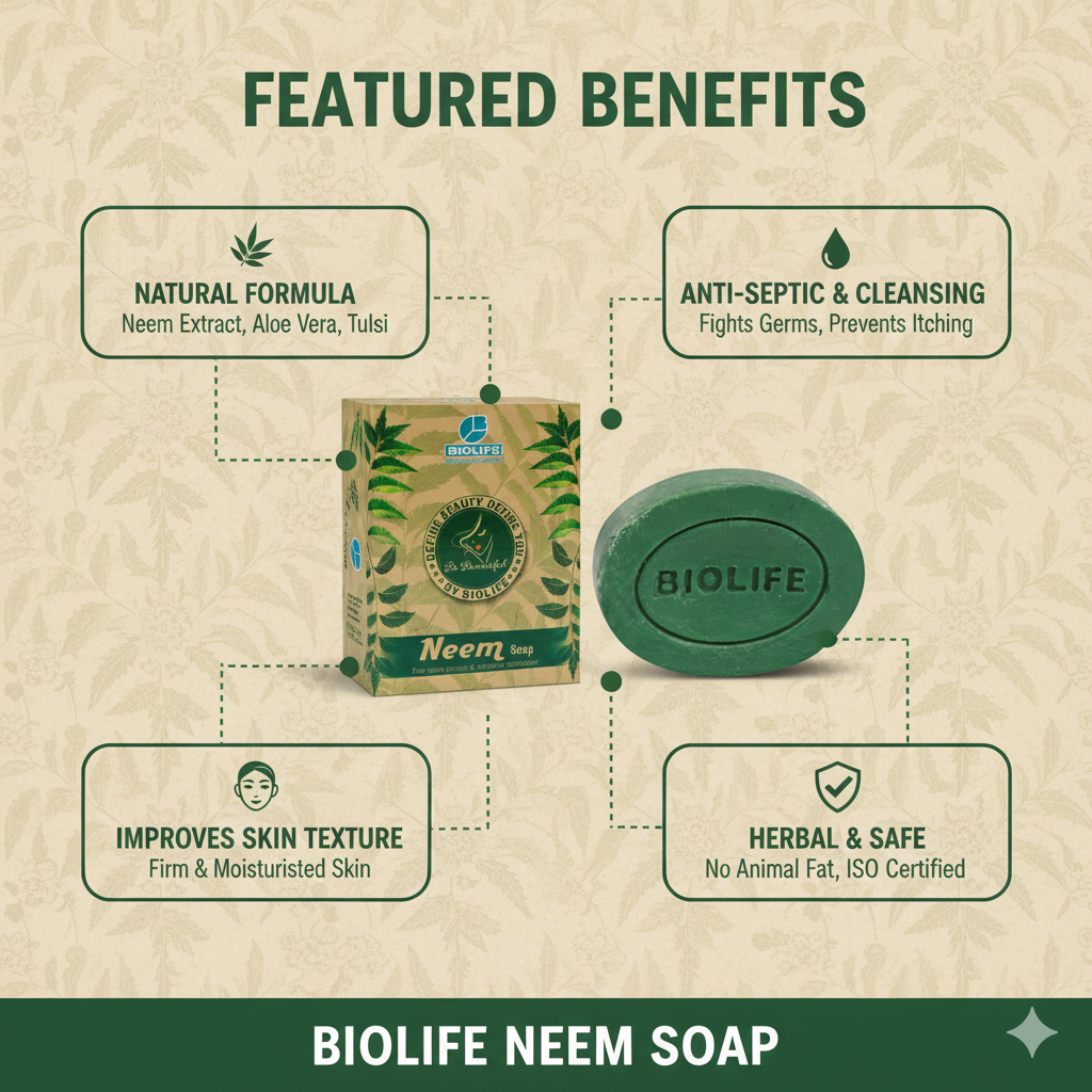 NEEM SOAP | Anti-septic and moisturizing cleansing bar75GM