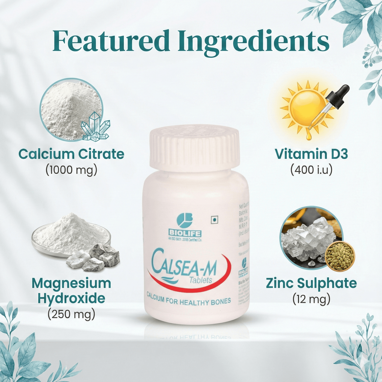 CALSEA-M TABLETS| Support Strong bones & Healthy Muscles| (1x60)