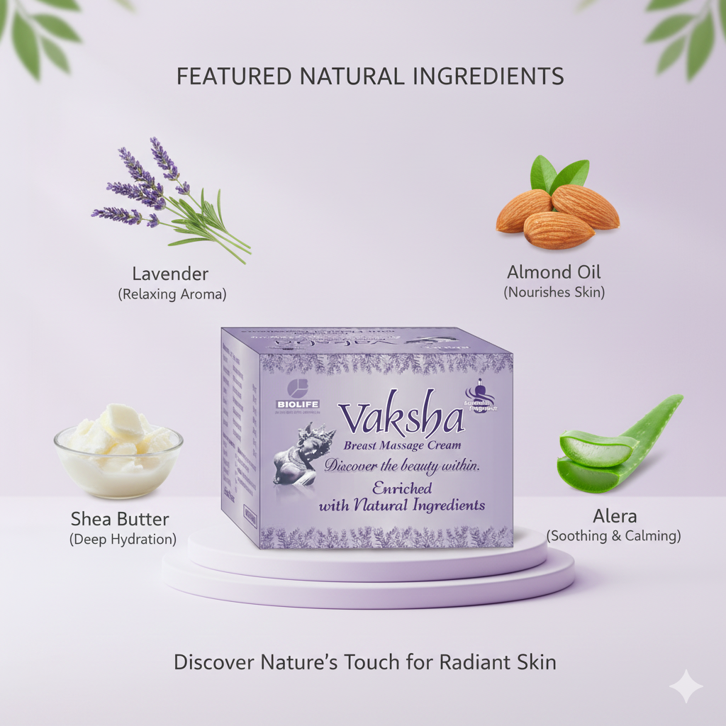 VAKSHA BREAST CREAM | Nourish tissues and promote growth 80g