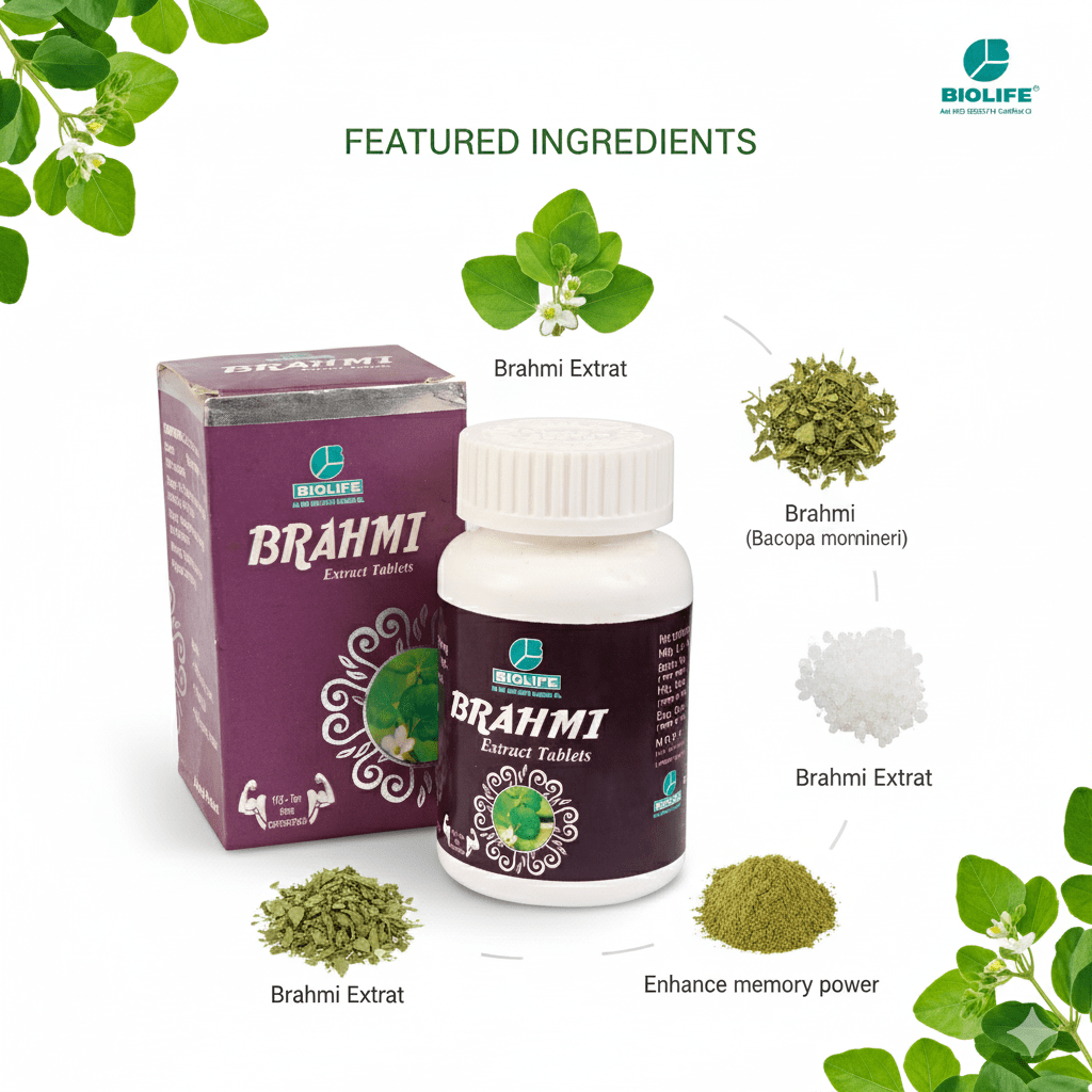 BRAHMI EXT.TAB| Improves Mental Agility & Treats Weak Memory (1x60)