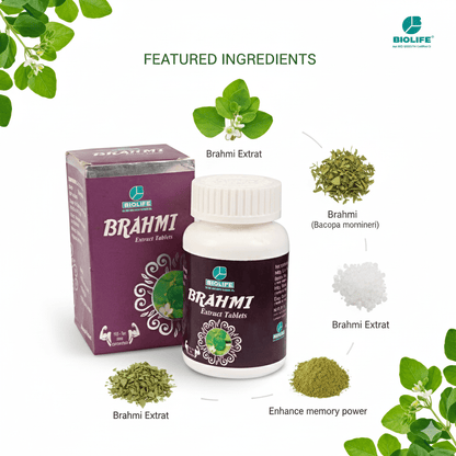 BRAHMI EXT.TAB| Improves Mental Agility & Treats Weak Memory (1x60)