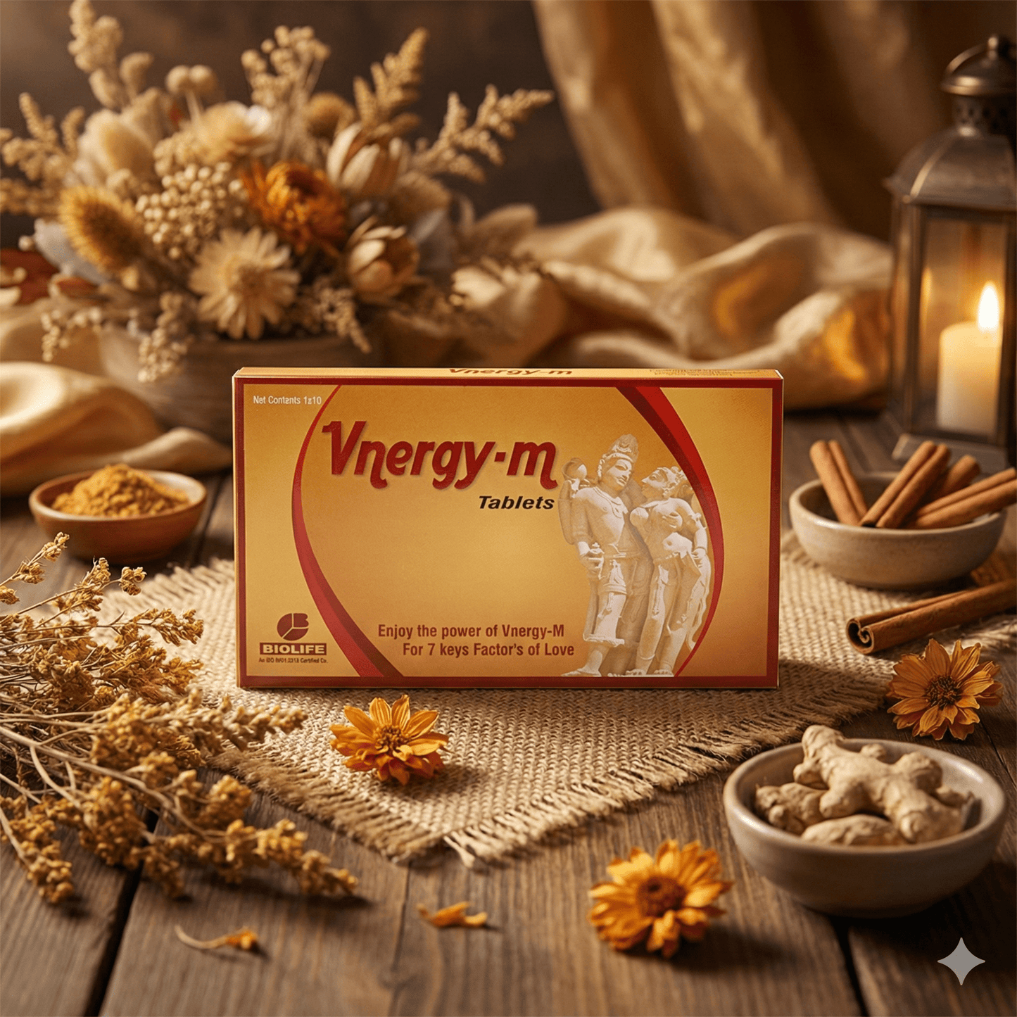 VNERGY-M TABLETS| For Boosting Stamina, Energy & Well-being| (1X10X10)