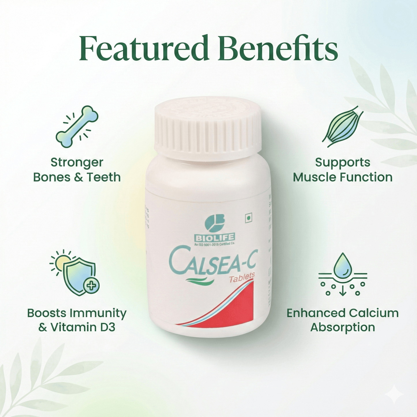 CALSEA-C TABLETS| Support Bone and Muscle health for active life| (1x60)
