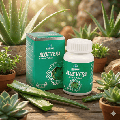 ALOEVERA EXT. TABLETS| Helps in Boosts Immunity, Aids digestive systems| (1x60)