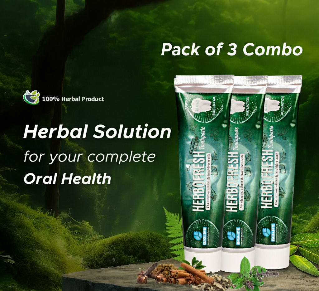 BIOLIFE- Herbofresh toothpaste COMBO (Pack of 3)