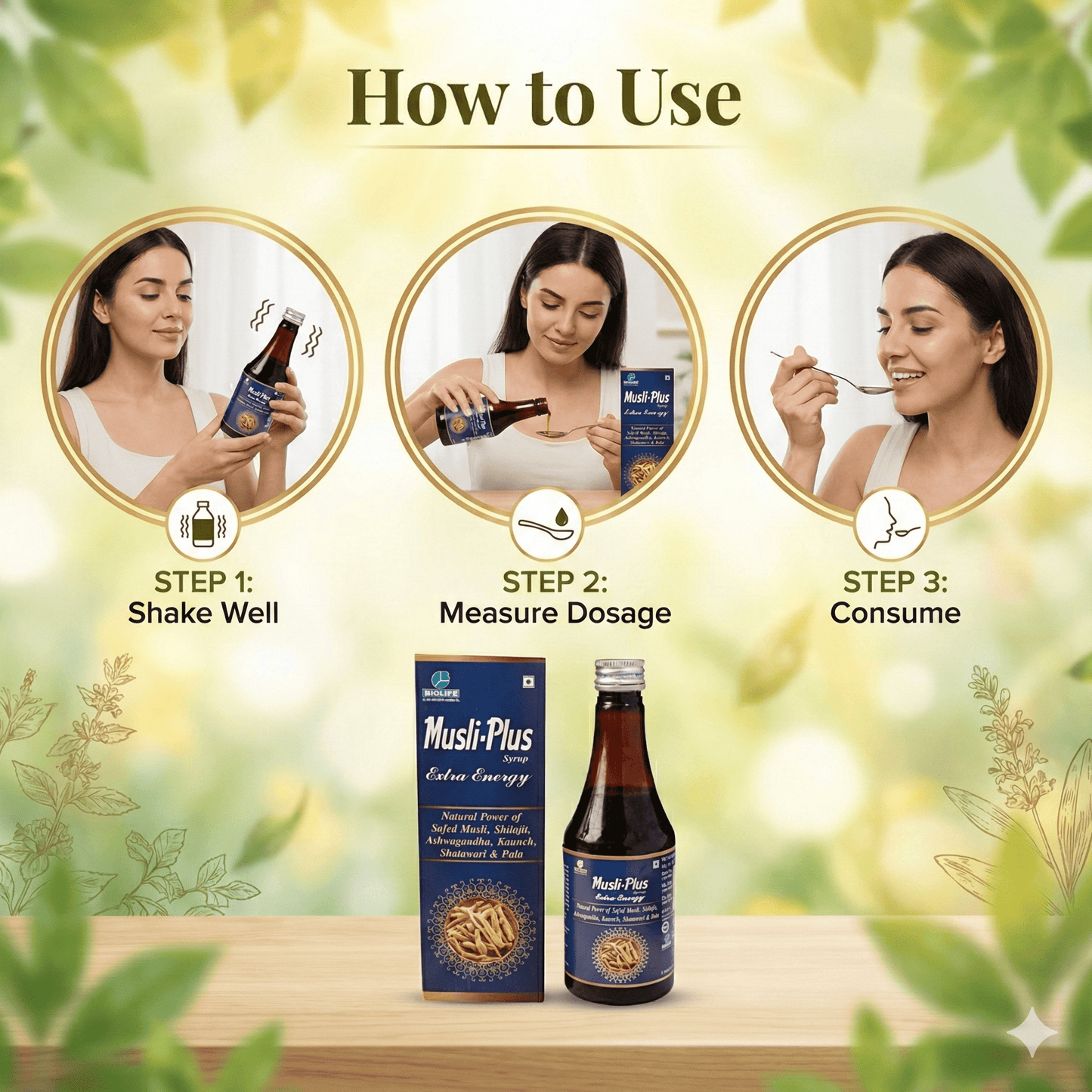 MUSLI PLUS SYRUP | Energy tonic | Enhance Performance & Confidence | 300ML