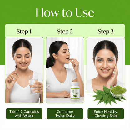 NEEM CAPSULES|  Improve Skin Health and Complexion (1x60)