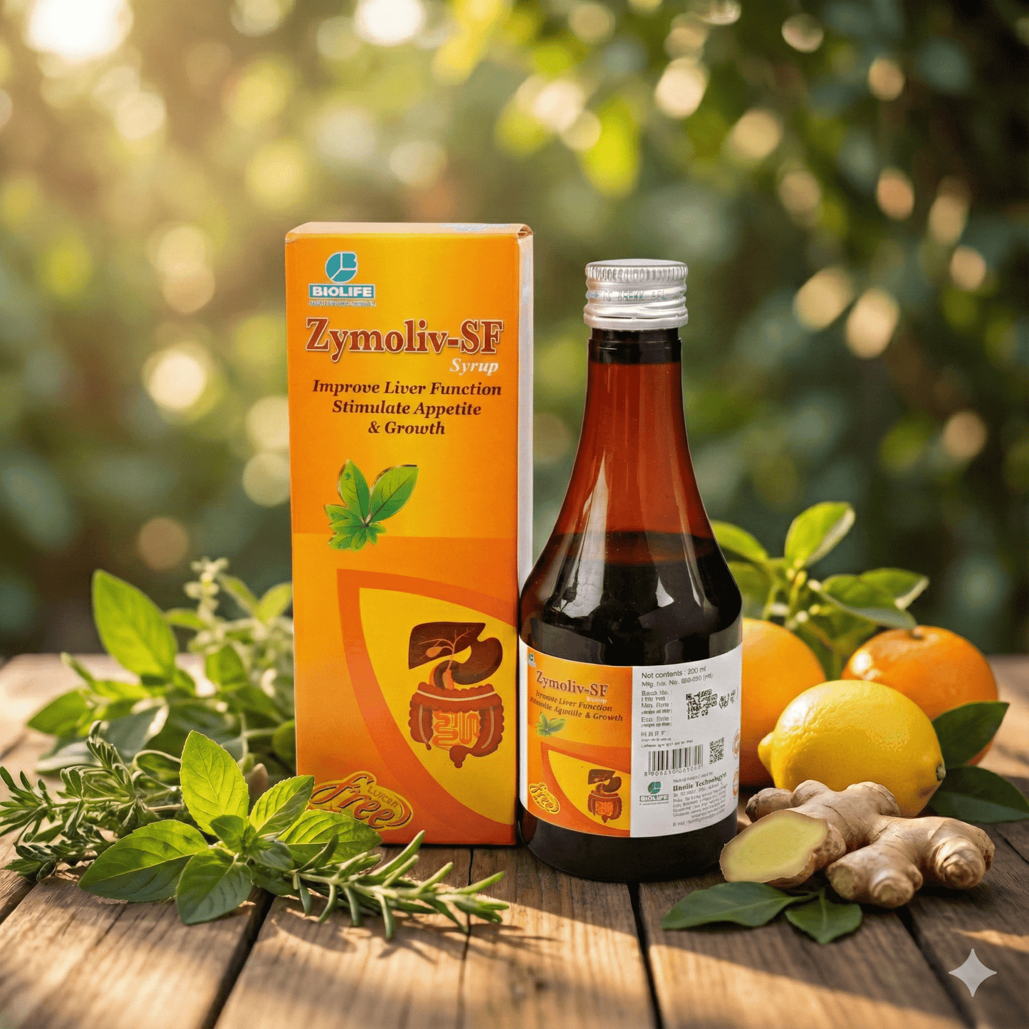 ZYMOLIV -SF SYRUP| Support liver function & promote overall growth| 200ML