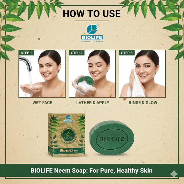 NEEM SOAP | Anti-septic and moisturizing cleansing bar75GM (Pack Of 3)