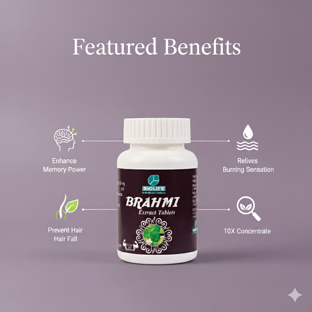 BRAHMI EXT.TAB| Improves Mental Agility & Treats Weak Memory (1x60)