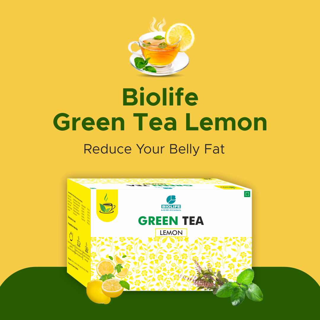 GREEN TEA (LEMON)|  Metabolism, Energy Support, Stress Relief & Focus 25 Bags