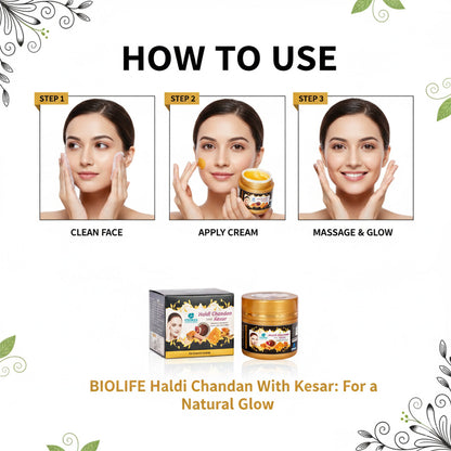 HALDI CHANDAN CREAM | Naturally glowing and fairer complexion 50GM