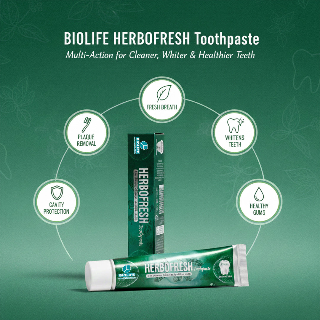 HERBOFRESH TOOTHPASTE | For Cleaner, Whiter & Healthier Teeth 100GM