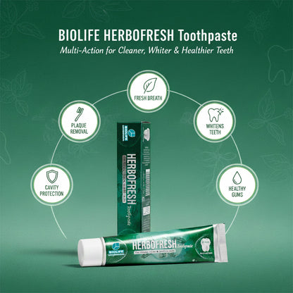 HERBOFRESH TOOTHPASTE | For Cleaner, Whiter & Healthier Teeth 100GM