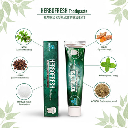 HERBOFRESH TOOTHPASTE | For Cleaner, Whiter & Healthier Teeth 100GM