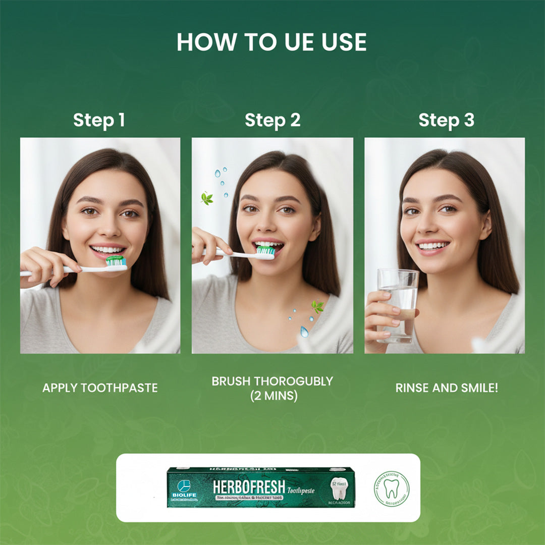 HERBOFRESH TOOTHPASTE | For Cleaner, Whiter & Healthier Teeth 100GM