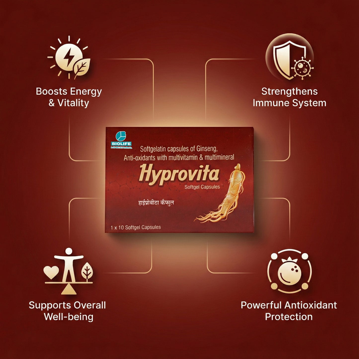 HYPROVITA CAPSULES | Support energy, immunity & overall well-being (1x10x10)