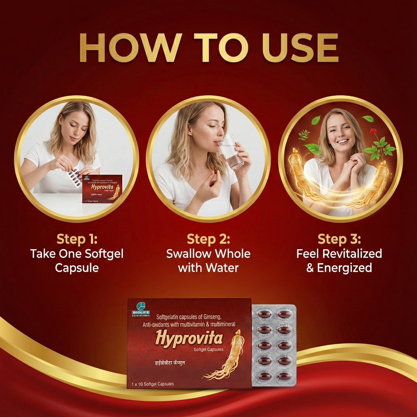 HYPROVITA CAPSULES | Support energy, immunity & overall well-being (1x10x10)