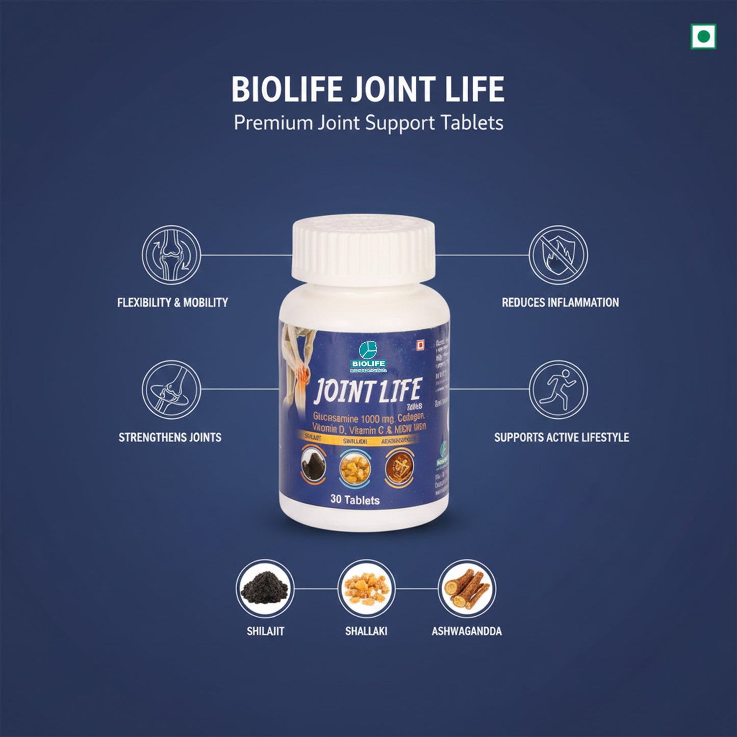 JOINT LIFE TABLETS | Support the healing of worn joint tissues (1X30 TABS)