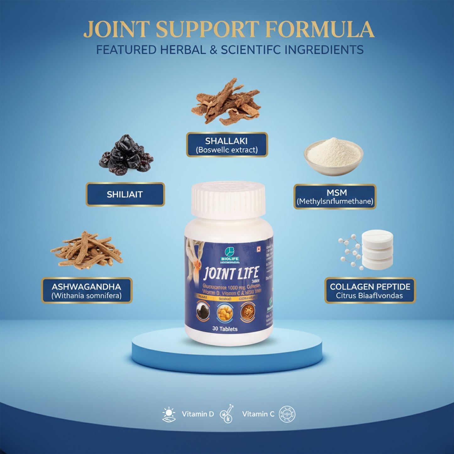 JOINT LIFE TABLETS | Support the healing of worn joint tissues (1X30 TABS)