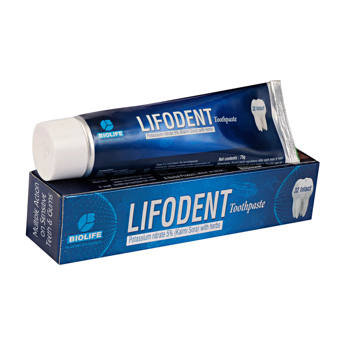 LIFODENT TOOTH PASTE | Fights Germs and Decay 75GM COMBO ( PACK OF 3 )