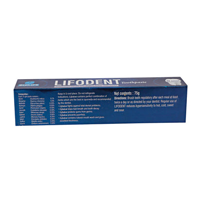 LIFODENT TOOTH PASTE | Fights Germs and Decay 75GM COMBO ( PACK OF 3 )