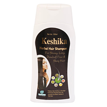 KESHIKA SHAMPOO | For strong, long, dandruff-free, and shiny hairs 200ML