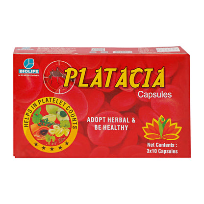 PLATACIA CAPSULES | HELPS IN PLATELET COUNTS (3X10)