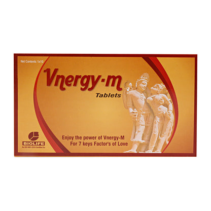 VNERGY-M TABLETS| For Boosting Stamina, Energy & Well-being| (1X10X10)