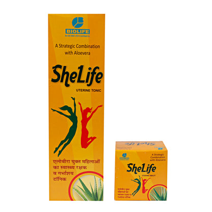 SHE LIFE SYRUP | Balance female hormones and regulate menstrual cycle 450 ML + 45 TAB