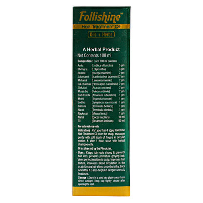 FOLLISHINE HAIR OIL | Solution for all your hair concerns 100ML