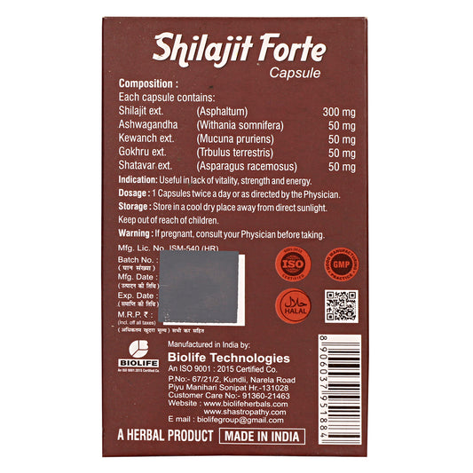 SHILAJIT FORTE CAPULES 1x10x10