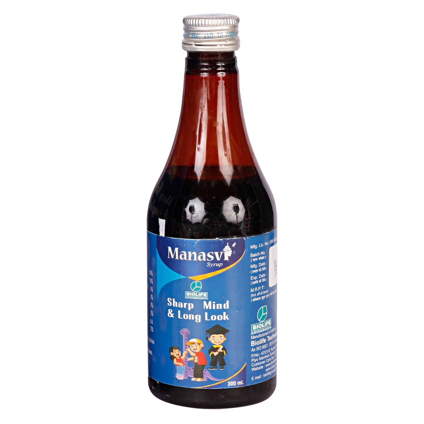 Manasvi Syrup – Sharp Mind & Long Look (Combo of 4)