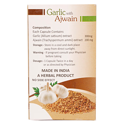 GARLIC AJWAIN CAPSULES | Support digestive health, boost immunity (1X60)