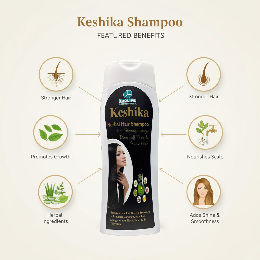 KESHIKA SHAMPOO | For strong, long, dandruff-free & shiny hairs 500ML