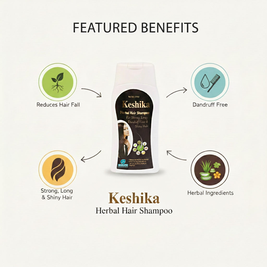 KESHIKA SHAMPOO | For strong, long, dandruff-free, and shiny hairs 200ML